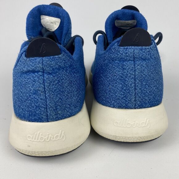 Allbirds Mens‎ Size 11 Wool Runner Mizzles Blue Athletic Sneakers Shoes 0220 NV1 - Picture 8 of 15